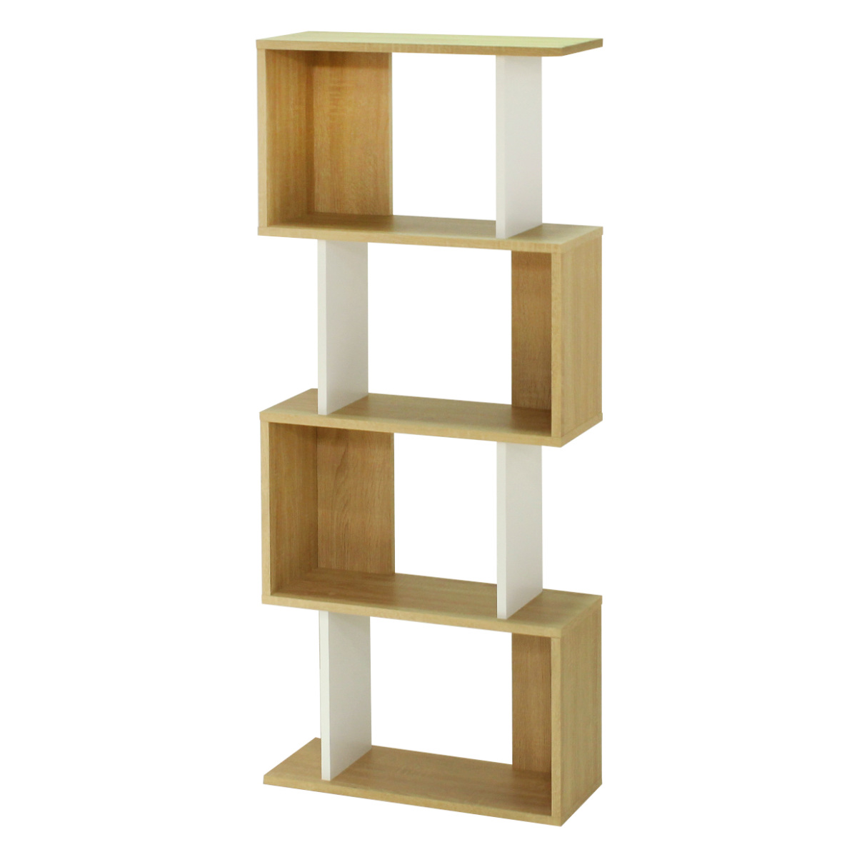 白井産業 オープンラック 幅59.6cm 4段 ジグザグラック コビナス