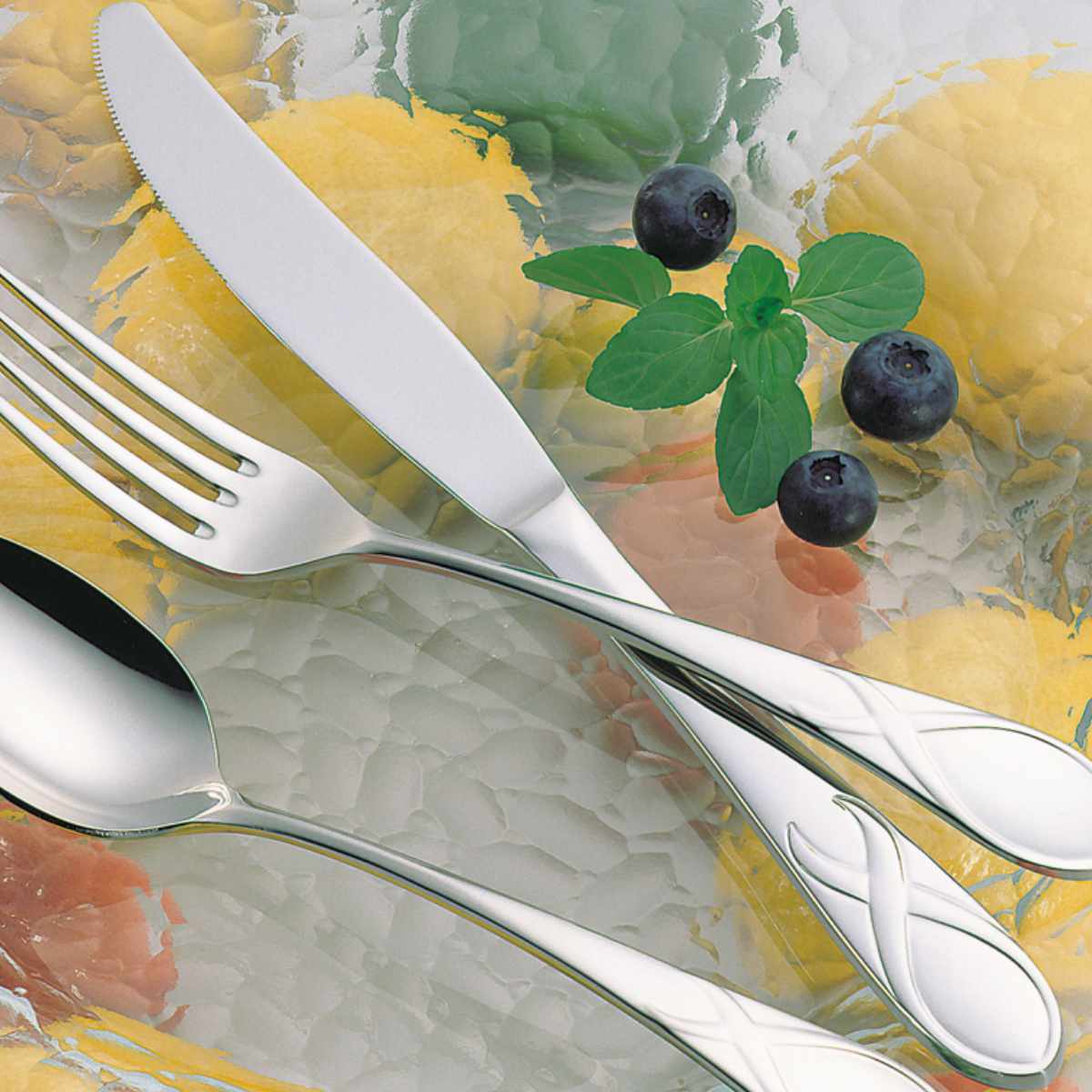 佐藤商事 ダンスク DANSK リーフ サービスフォーク 19.5cm ステンレス