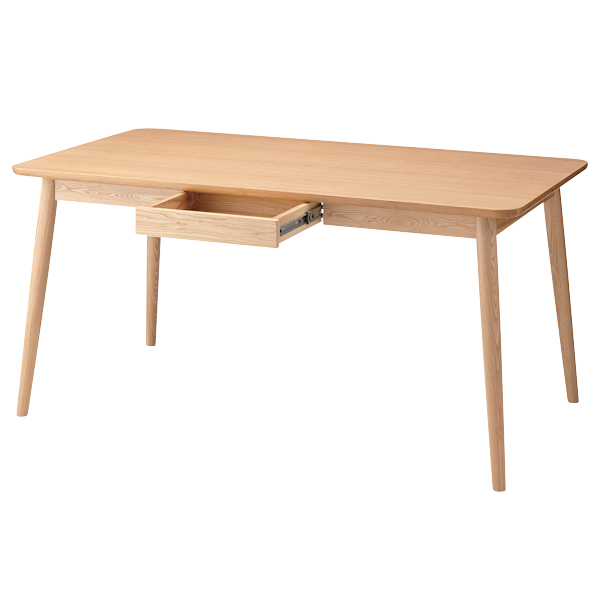 東谷 ダイニングテーブル 幅150cm 木製 天然木 引き出し ナチュラル