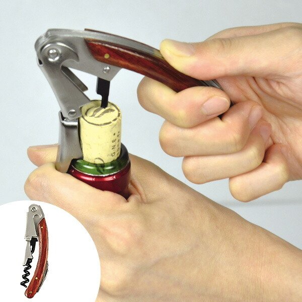 パール金属 ワインオープナー コルク抜き ソムリエナイフ 2段階