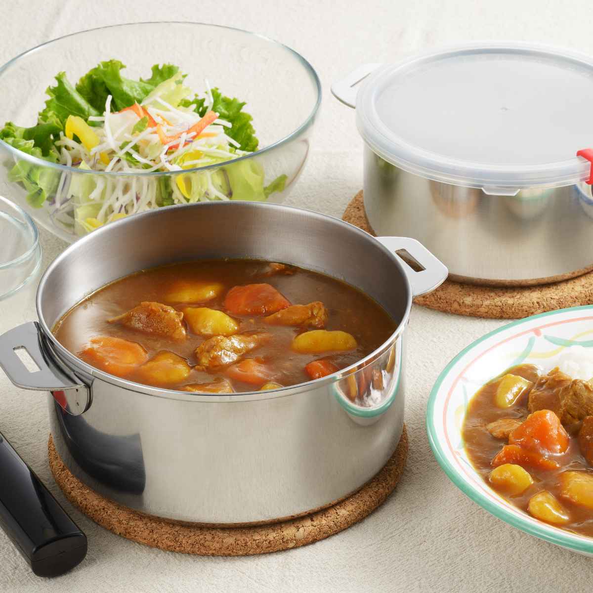 郷技 鍋6点セット 16cm 18cm IH対応 蓋付き 着脱式ハンドル付き 日本製