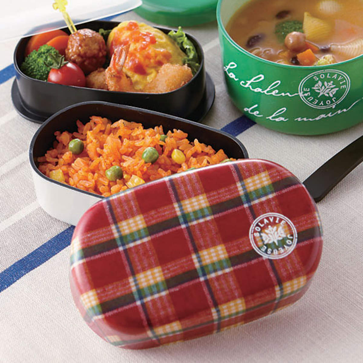 弁当箱 2段 オーバルランチ S ソラヴィー 入れ子 ランチベルト