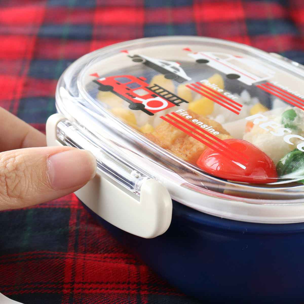 弁当箱 1段 330ml 小判型 はたらくくるま （ お弁当箱 ランチボックス