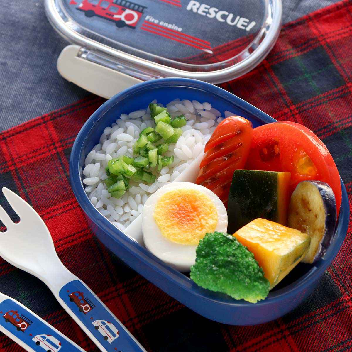 弁当箱 1段 330ml 小判型 はたらくくるま （ お弁当箱 ランチボックス