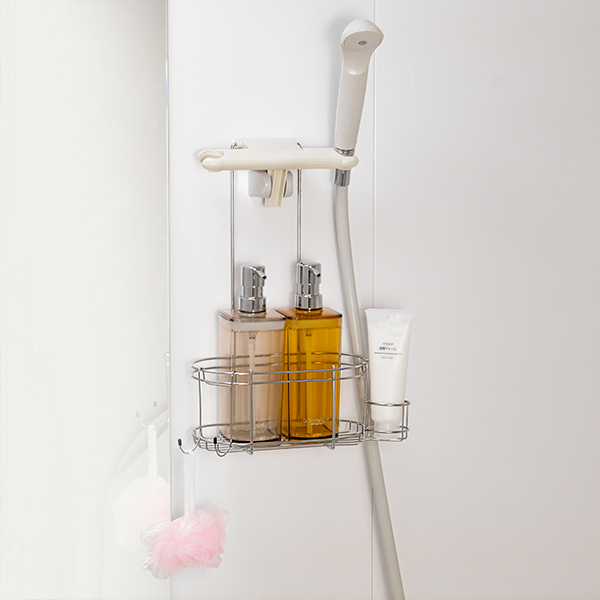 シャワーラック 1段 ステンレス お風呂 ラック 吊り下げ 収納