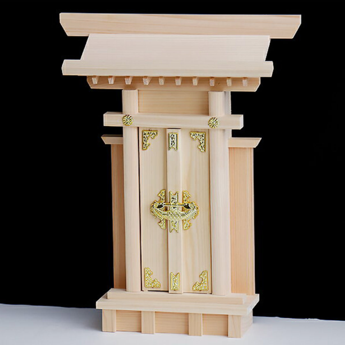 神棚 神具 仏具 やまこう 神棚 大神宮 袖付き （ 神殿 宮形 桧 檜 神具