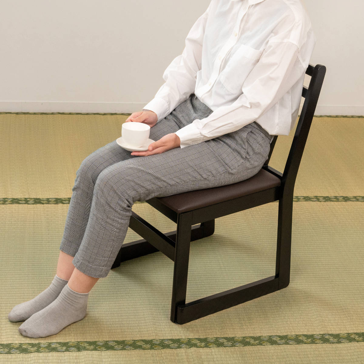 東谷 お座敷チェア ハイタイプ 同色2脚セット 座面高44cm 座椅子