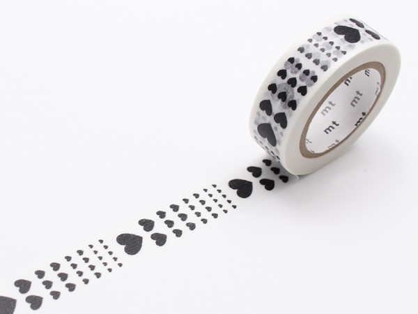 マスキングテープ mt 1P ハート スケール 幅15mm （ カモ井加工紙