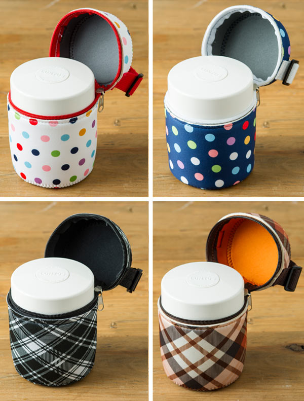 スープジャーケース ジャーカバー Lサイズ tone トーン ドットホワイト