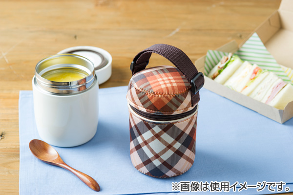 スープジャーケース ジャーカバー Lサイズ tone トーン ドットホワイト