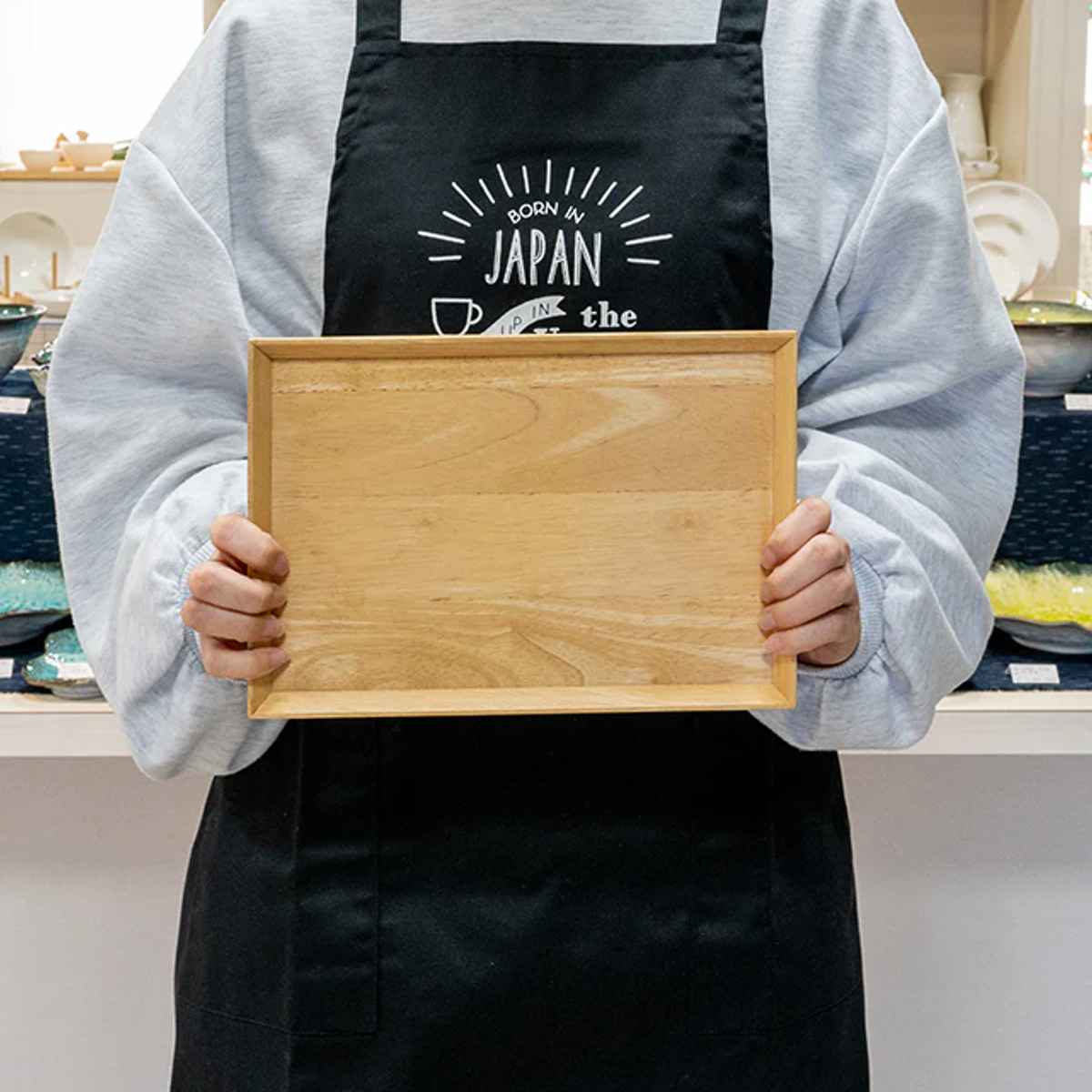 トレー 26×18cm warms 木製 ラバーウッド （ トレイ カフェトレー お盆