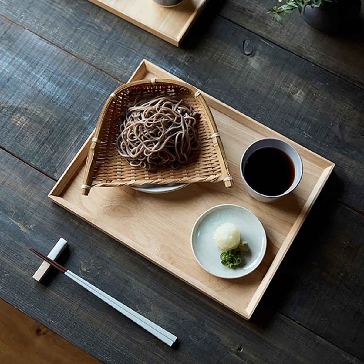 トレー 32×25cm warms 木製 ラバーウッド 2枚セット （ トレイ お盆