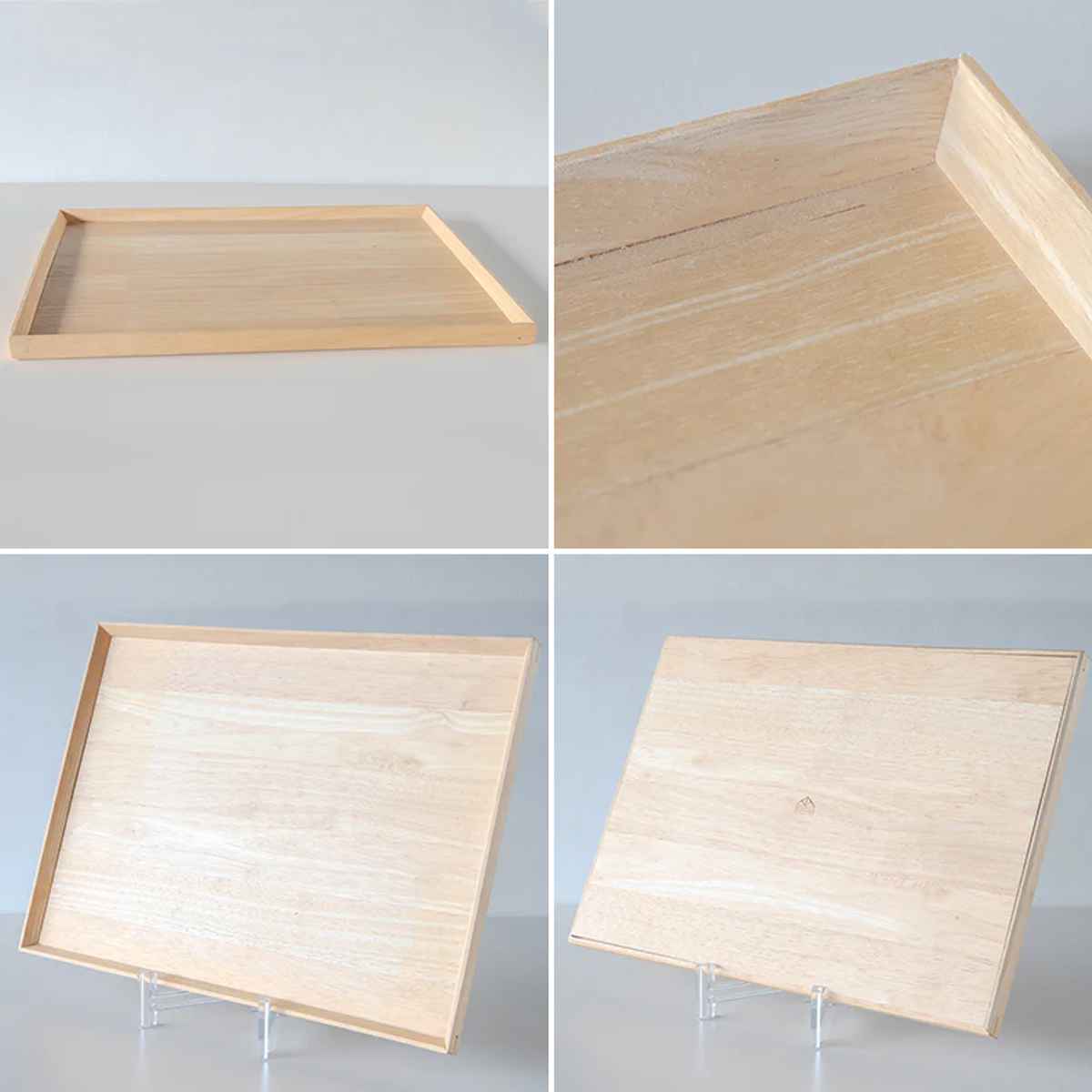 木製トレイ30枚セット。 楽天市場】トレー お盆 木製 正角盆 30×30cm 茶 白木 2種より