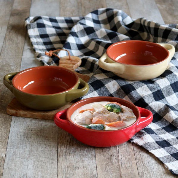 持ち手付き陶器 高さ23cm グラタン皿 23cm 洋食器 手付 プランプ （ 1人用 持ち手 陶器 電子