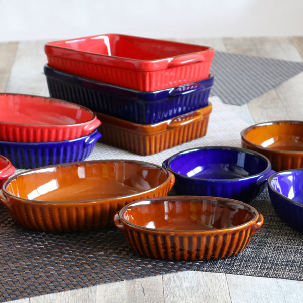 TAMAKI グラタン皿 18.5cm オーバル ギャザー （ 食洗機対応 電子