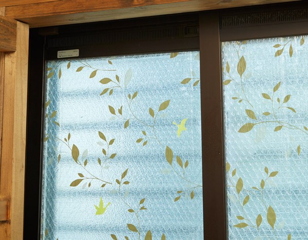 断熱シート マドピタシート ガーデン柄 （ 窓貼りシート 結露防止 保温