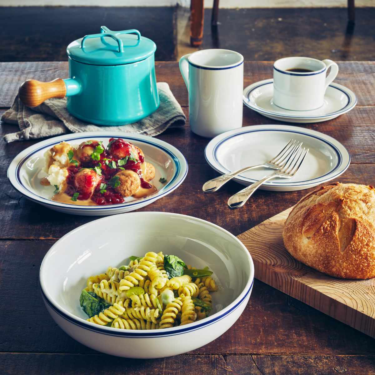 DANSK（ダンスク） コーヒーカップ&ソーサー 180ml ビストロ 洋食器