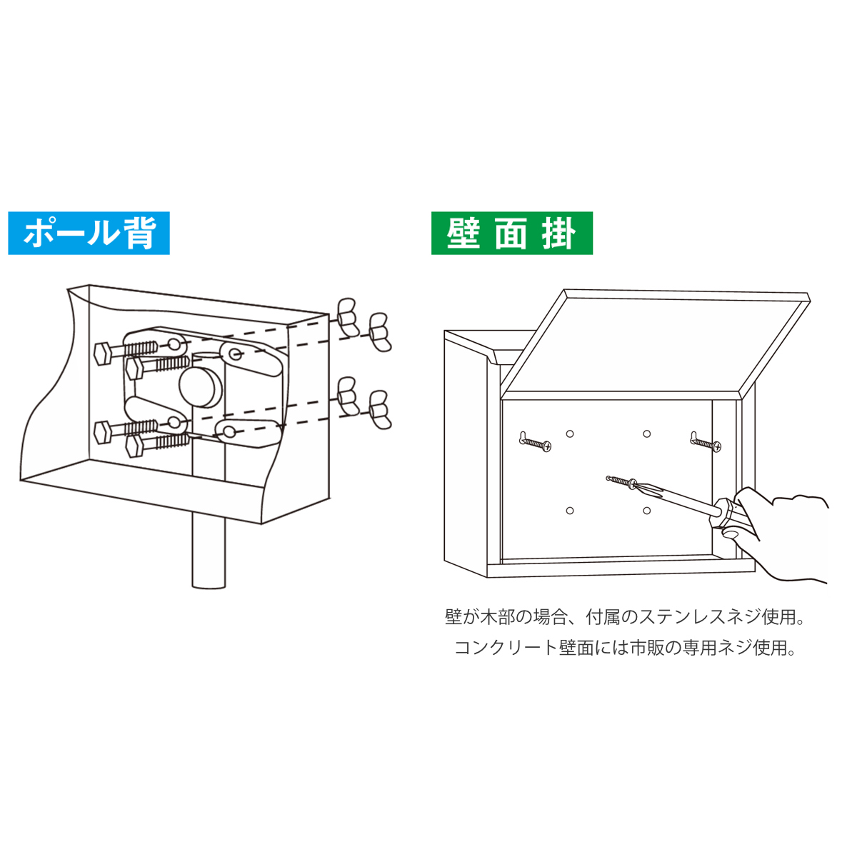 郵便ポスト メール便対応 ポスッち MY-3 WH ホワイト （ 大型