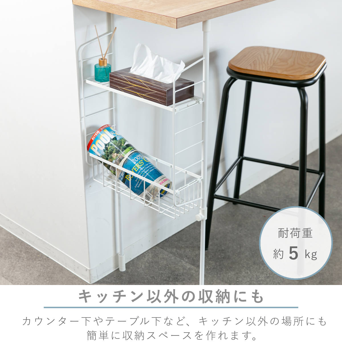 平安伸銅工業 突っ張りラック SPLUCE スリムポールラック メッシュSET