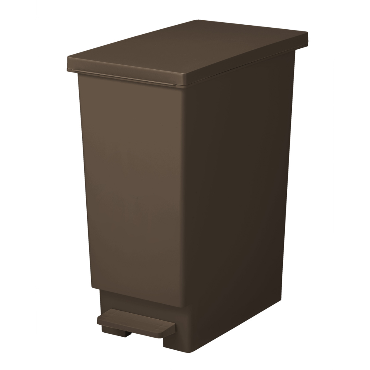 【色:ブラウン_サイズ:45L3個セット_スタイル:ペダル】 新輝合成 トンボ TONBO（新輝合成） ゴミ箱 45L スリムペダル ふた付き （ ごみ箱 45