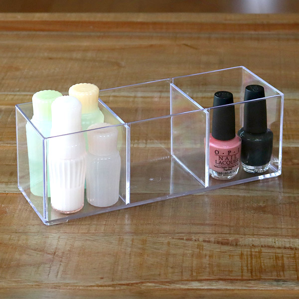 小物ケース 収納ケース 3分割 16個セット 約 幅24×奥行8.3×高さ8.6cm