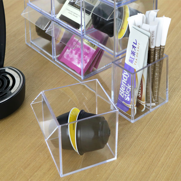 小物入れ 引き出し ミニ プラスチック クリア 卓上 透明 収納 2段×2列