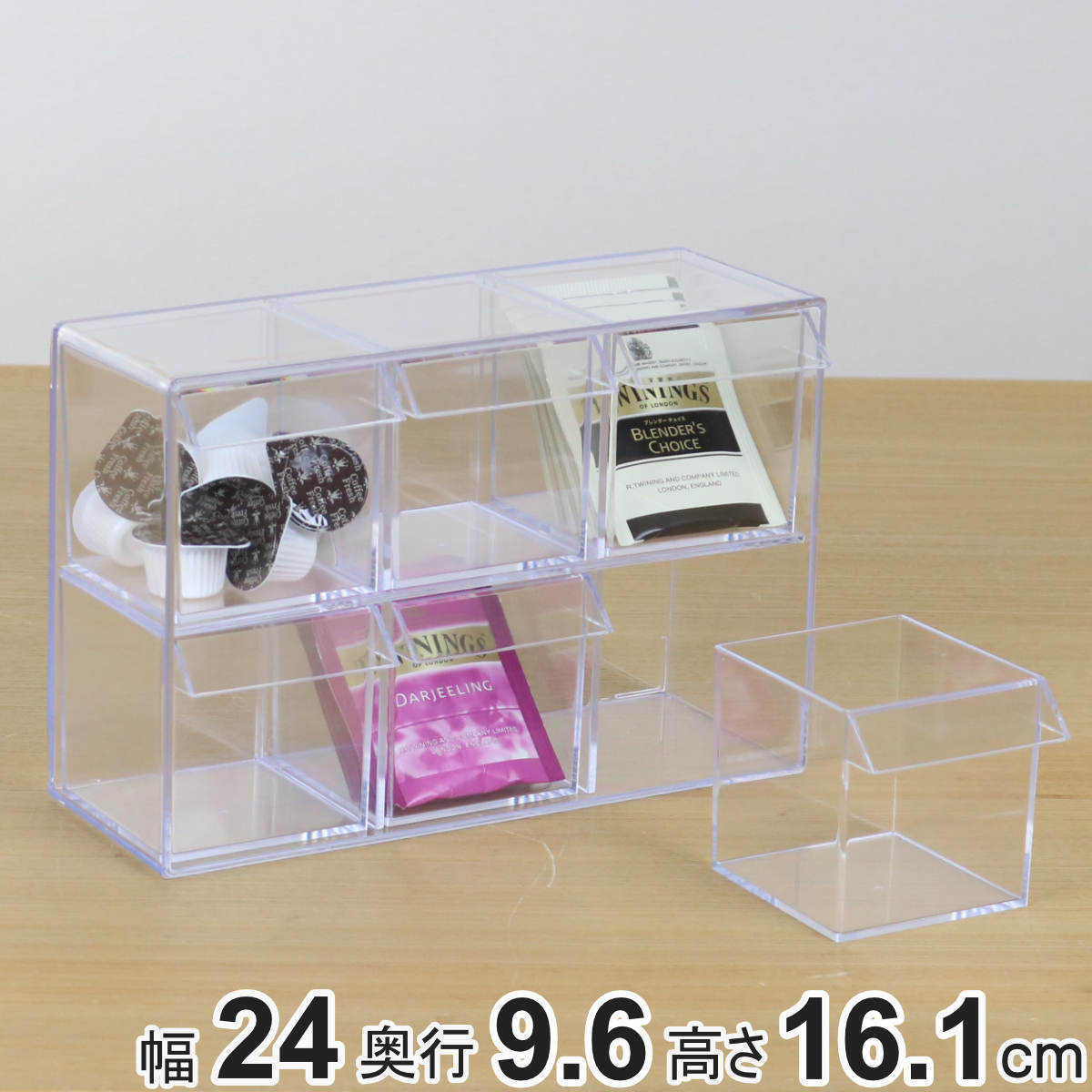 小物入れ 引き出し ミニ プラスチック クリア 卓上 透明 収納 2段×3列