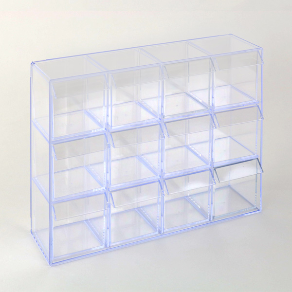 小物入れ 引き出し ミニ プラスチック クリア 卓上 透明 収納 3段×4列