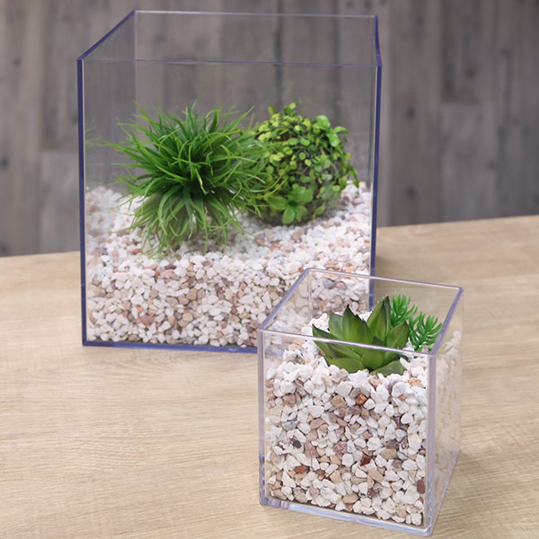 クリアケース 収納ケース 8個セット 約 幅18×奥行18×高さ18cm 透明