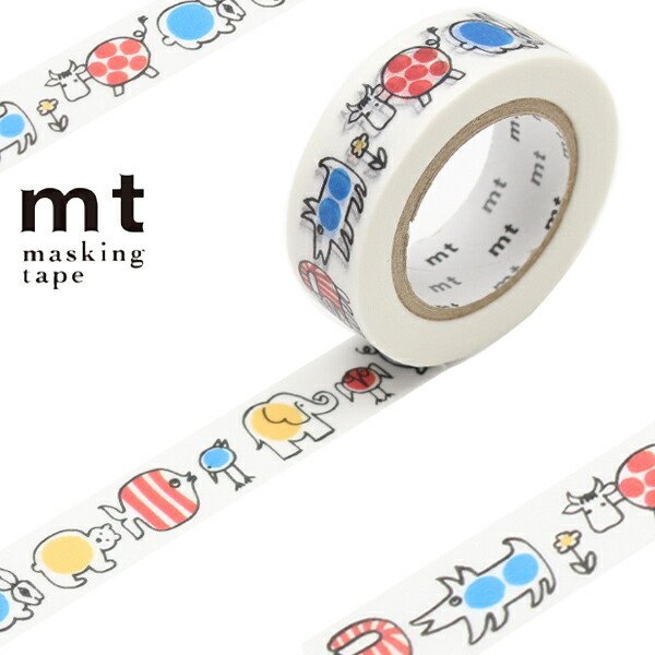 マスキングテープ mt リサラーソン Retrobirds 幅15mm （ カモ井加工紙