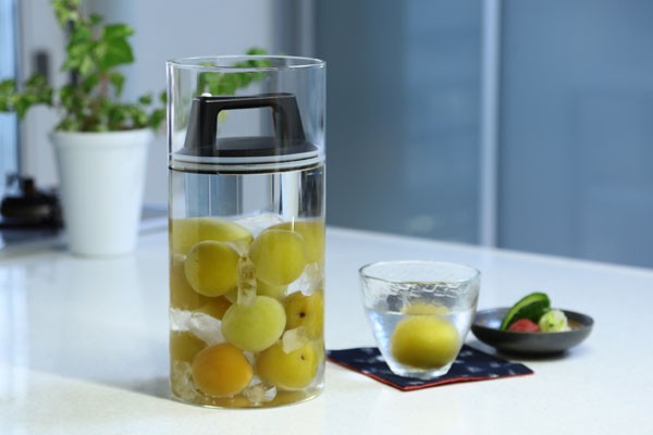 保存容器 2L 密閉 ガラスキャニスター エアリデューサー L （ ガラス