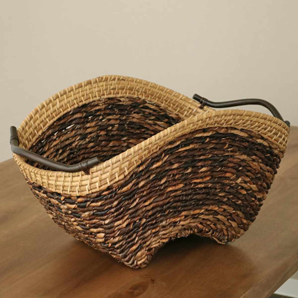 ちどり産業 バスケット アバカ 収納 幅56×奥行35×高さ29cm ラタン 籐