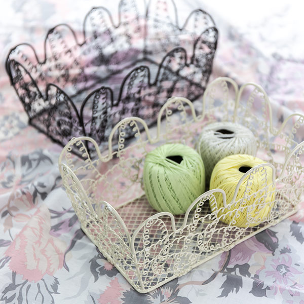 ちどり産業 バスケット 角型 小物入れ 約 幅24×奥行15×高さ10cm