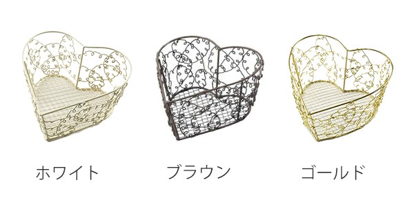 ちどり産業 バスケット ハート型 小物入れ 約 幅14×奥行14×高さ ちどり産業 バスケット ハート型 小物入れ 約 幅14×奥行14×高さ