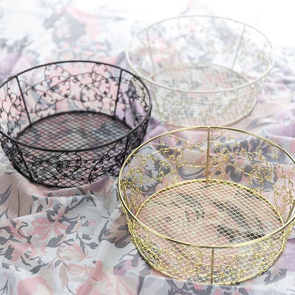 ちどり産業 バスケット 丸型 約 直径19×高さ7cm 小物入れ ラッピング