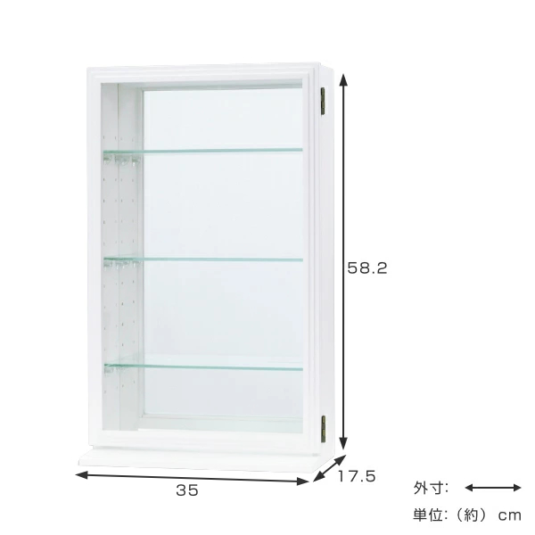 塩川光明堂 コレクションケース 幅35cm ガラスケース スカーラT