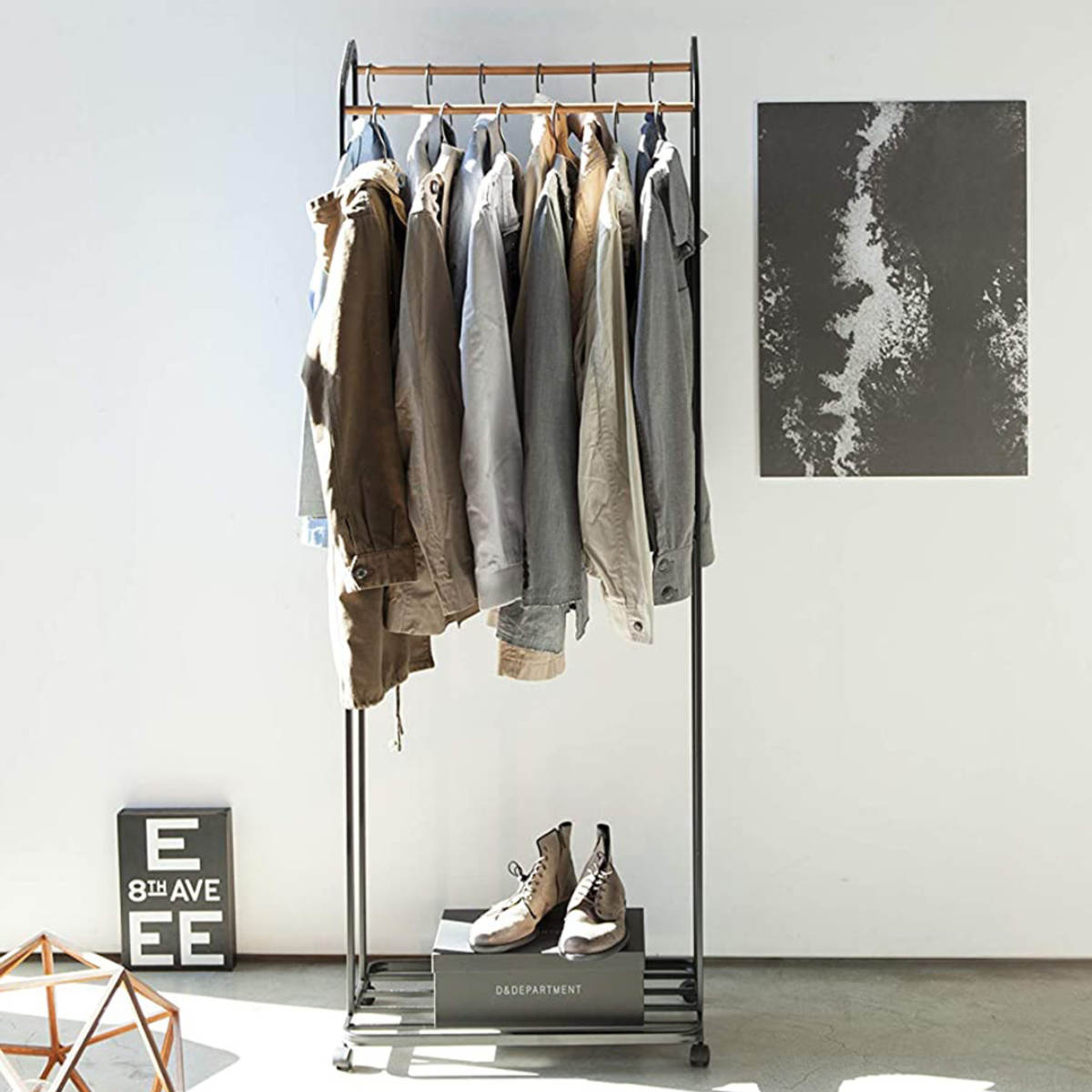 tower 山崎実業 ハンガーラック タワー キャスター付き