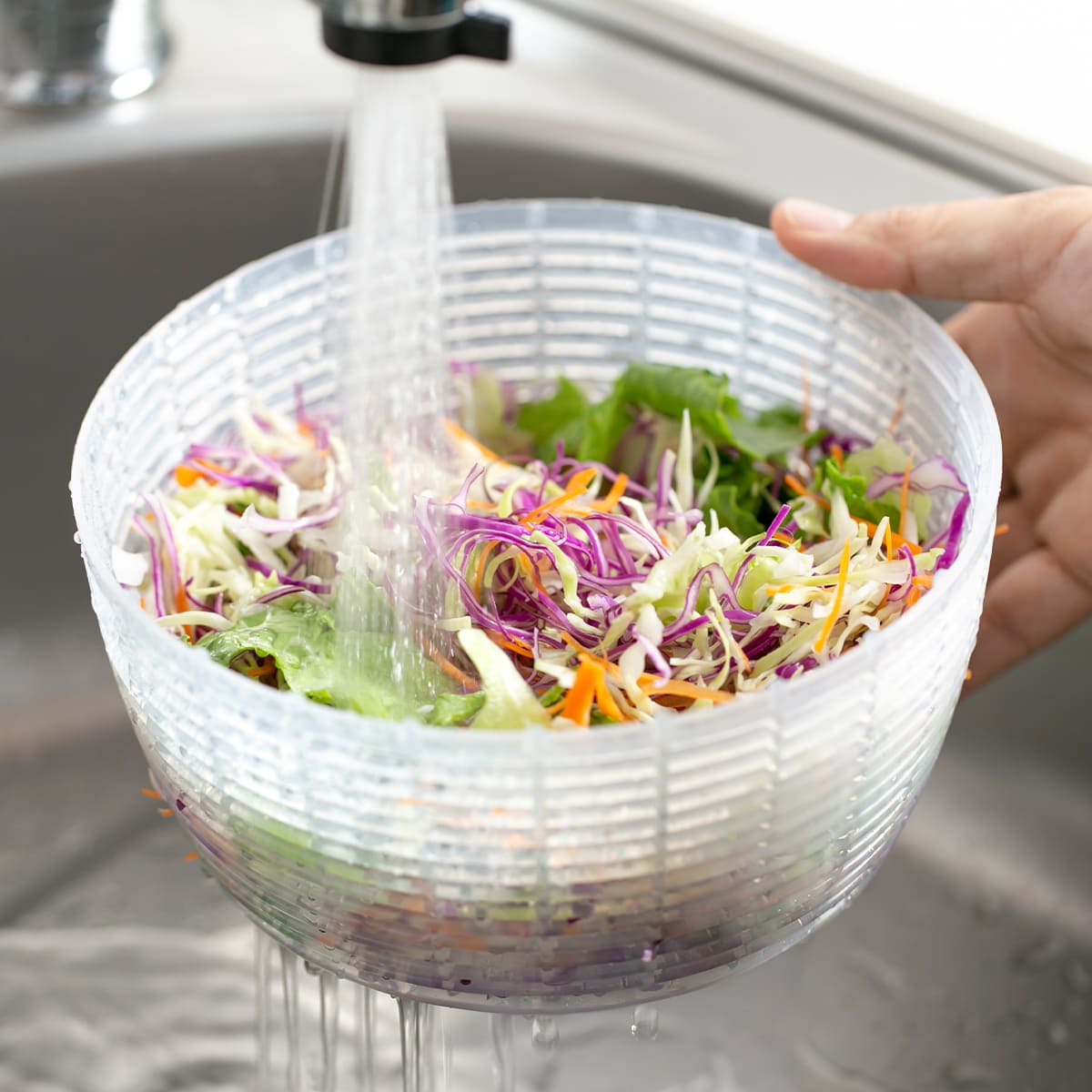 OXO（オクソー） 特典付き サラダスピナー クリア 小 食洗機対応 野菜
