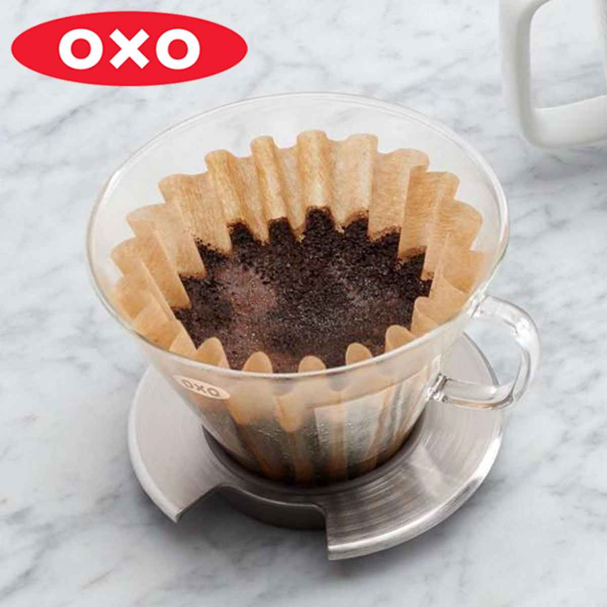 OXO オクソー ガラスコーヒードリッパー 2〜4杯用 紙フィルター10枚付き （ コーヒードリッパー ガラス製 フィルター付き ）  :277788:リビングート ヤフー店 - 通販 - Yahoo!ショッピング