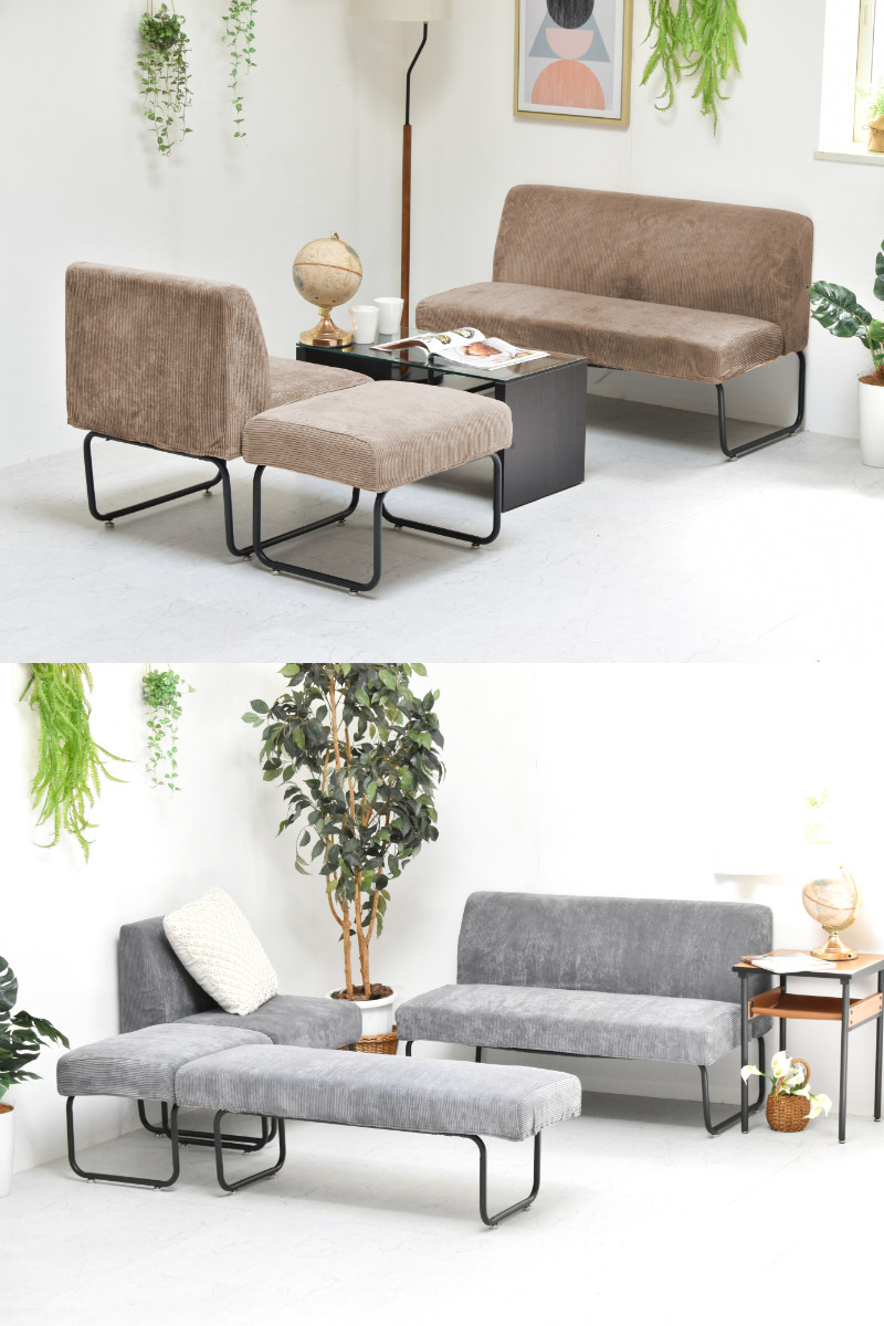 ダイニングベンチ カバー 2人掛け コーデュロイ （ ソファカバー