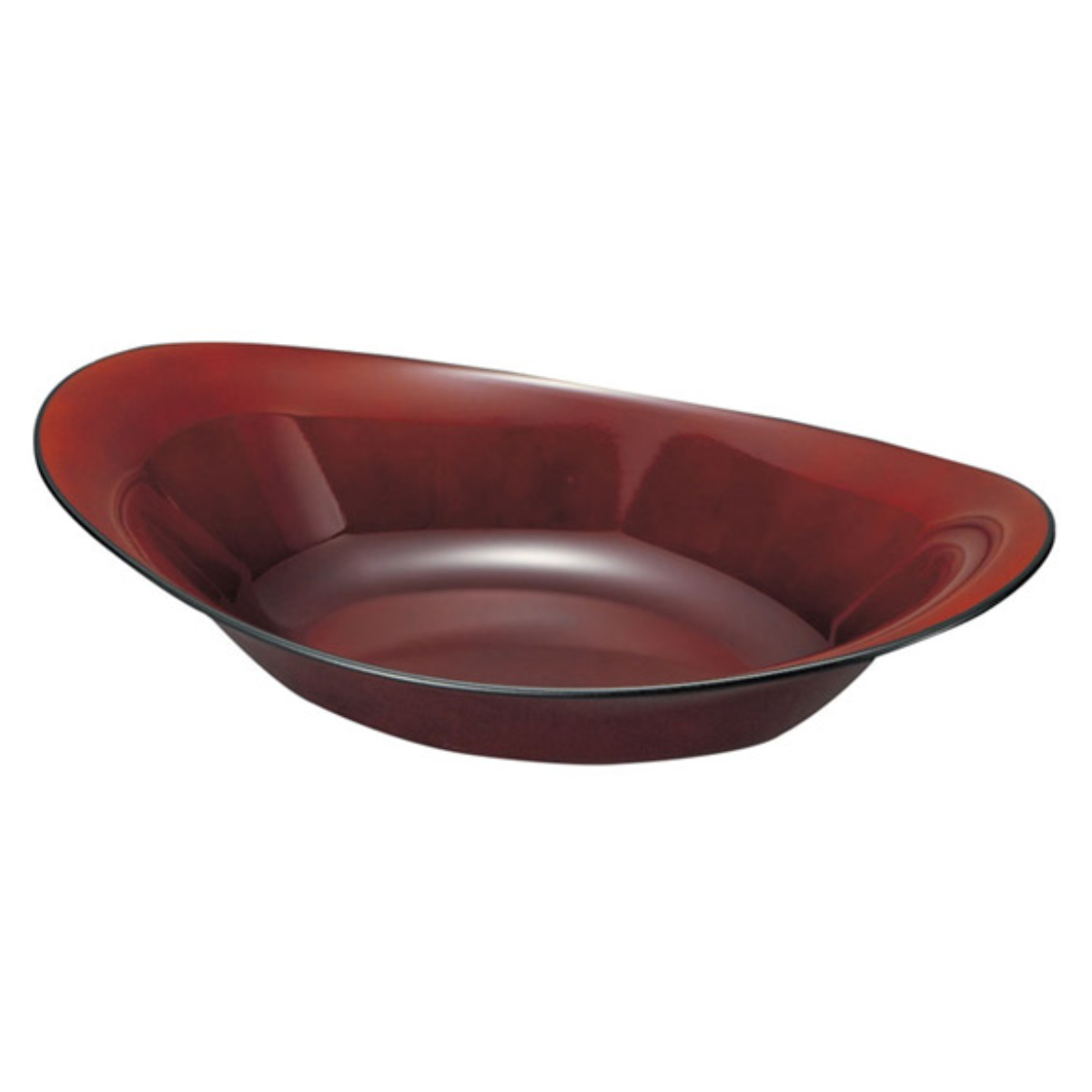 宮本産業 カレー皿 26cm クリーンコート レッド 赤溜 プラスチック