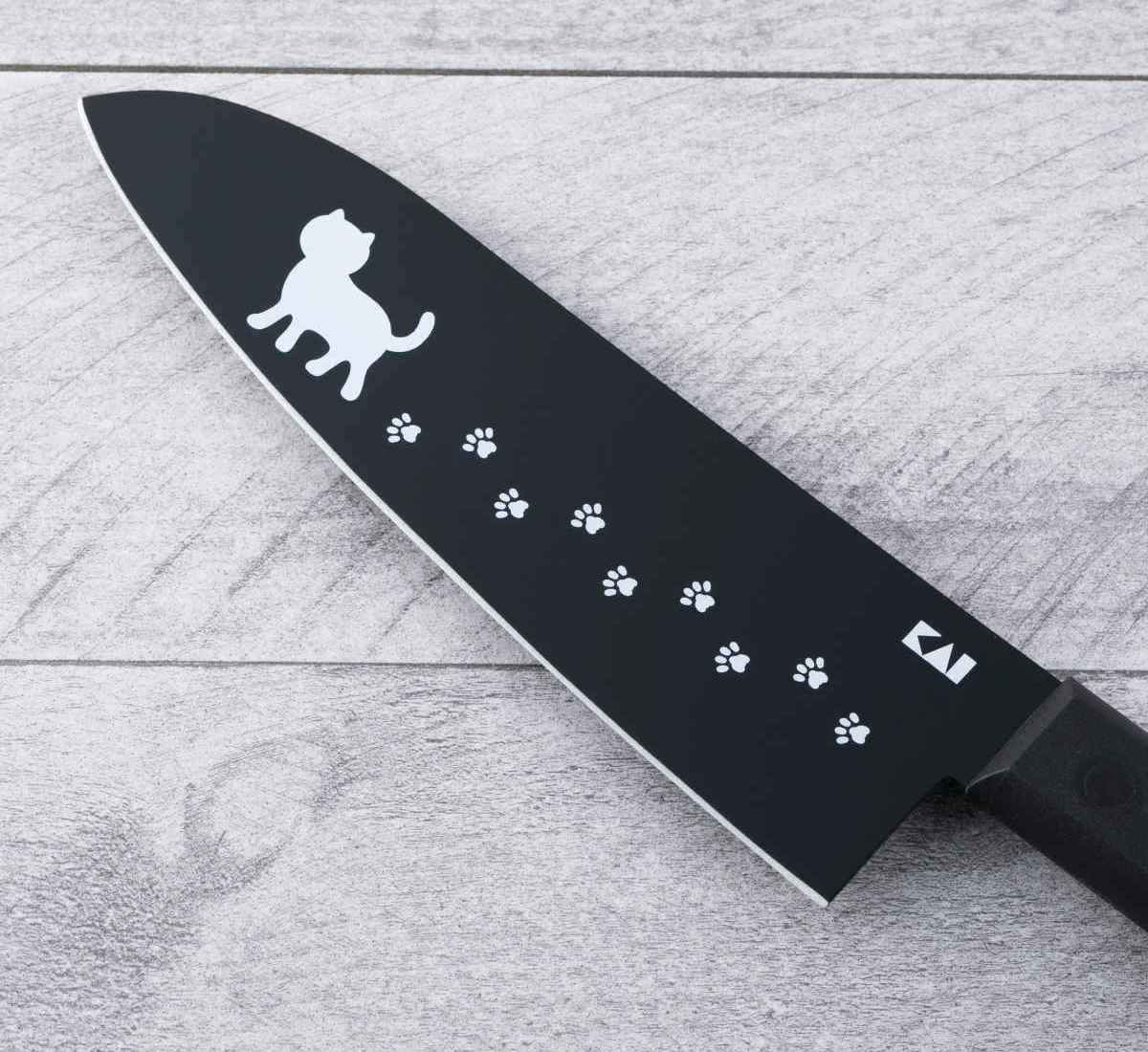 Nyammy 包丁 16.5cm ねこの包丁 ステンレス製 貝印 （ 三徳包丁