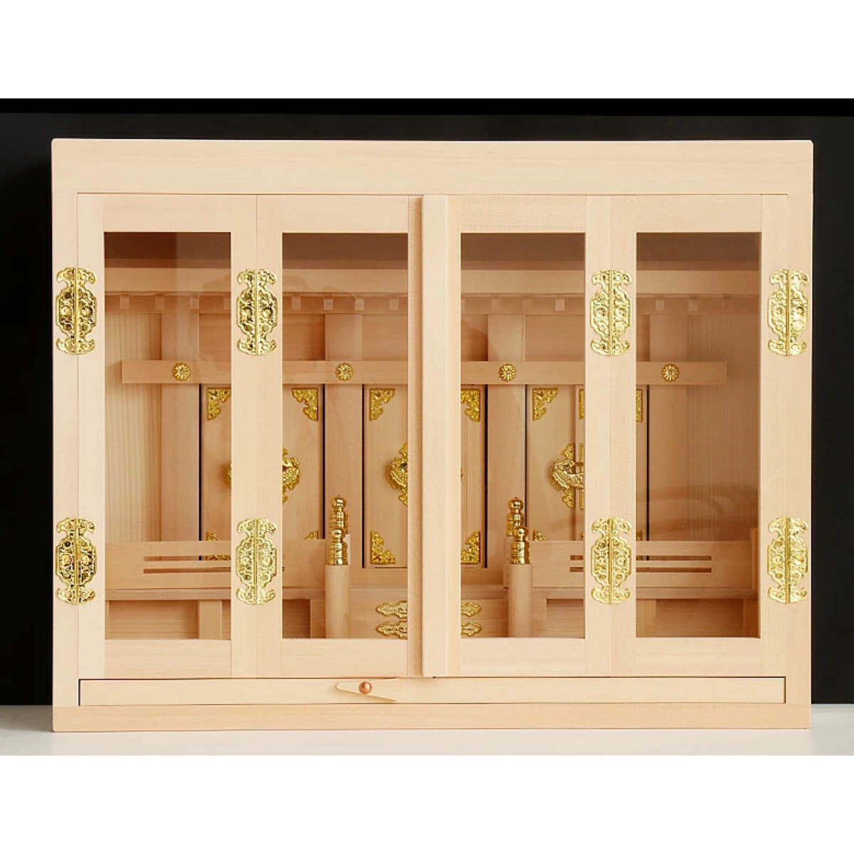 神棚 神具 仏具 やまこう 神棚 箱宮 16号 三社 破風なし （ 箱宮三社