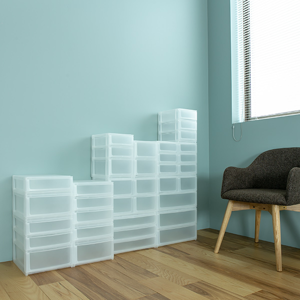 収納ケース 引き出し 約 幅26.5×奥行34.5×高さ26.5cm A4 浅3段 2個