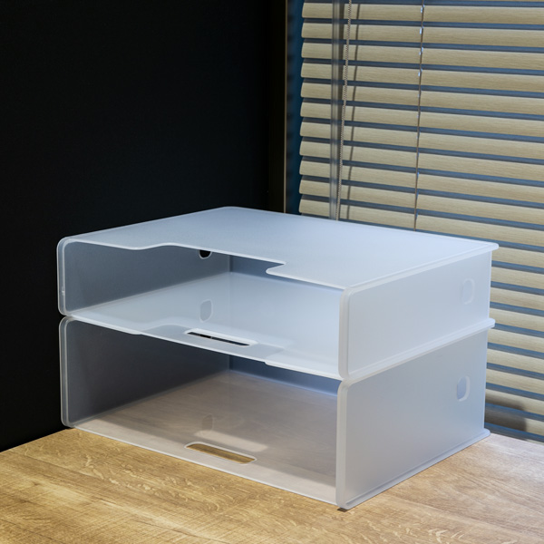 SANKA ファイルボックス A4 書類収納 半透明 squ＋ ナチュラ