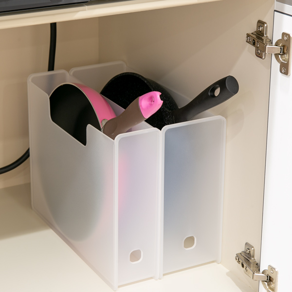SANKA ファイルボックス A4 スリム 書類収納 半透明 squ＋ ナチュラ