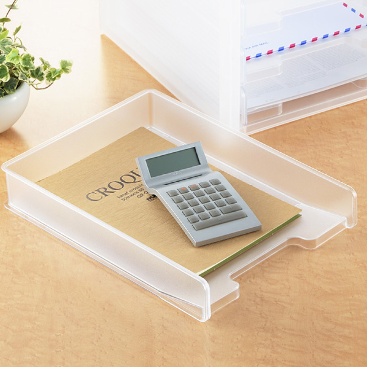 SANKA デスクトレー A4 ファイル 書類整理 squ＋ ナチュラ ソーフィス