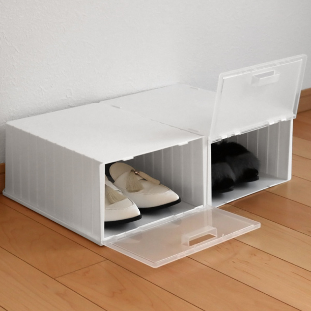 不動技研（FUDOGIKEN） 靴箱 シューズボックス i-Zucc 2個セット （ 靴