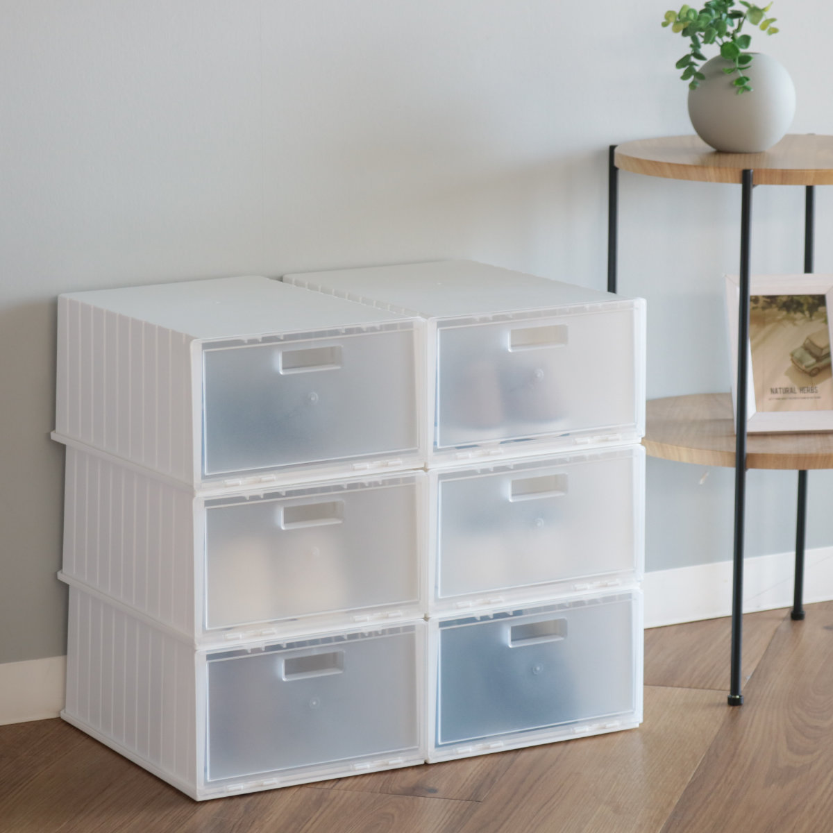 不動技研（FUDOGIKEN） 靴箱 シューズボックス i-Zucc 4個セット （ 靴