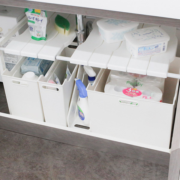 SANKA 収納ケース 約 幅32.9×奥行32.9×高さ26.3cm ナチュラ ソート